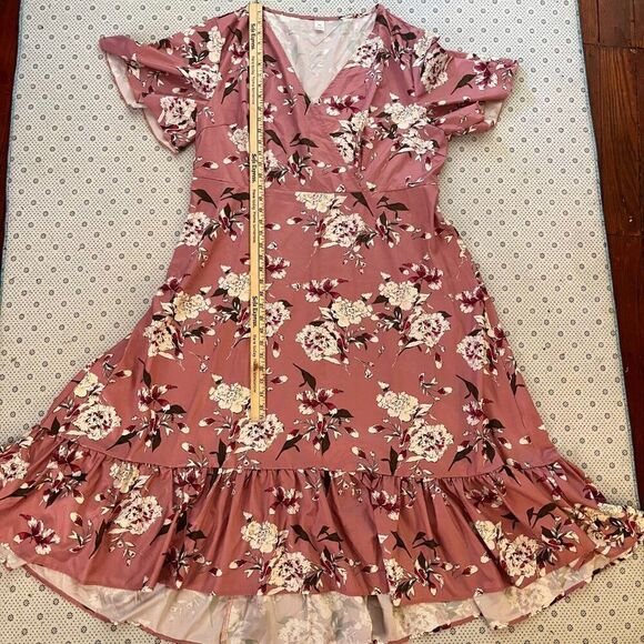 Flirty Flowy Pink Floral Dress Like NEW 3XL - Picture 8 of 14